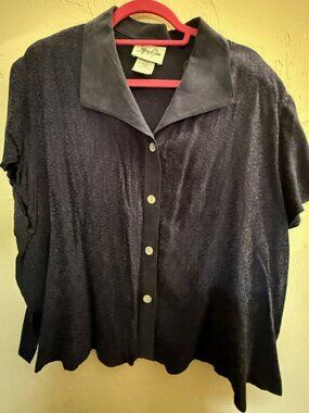 Jeffery & Dara Navy button down shirt, Size 18